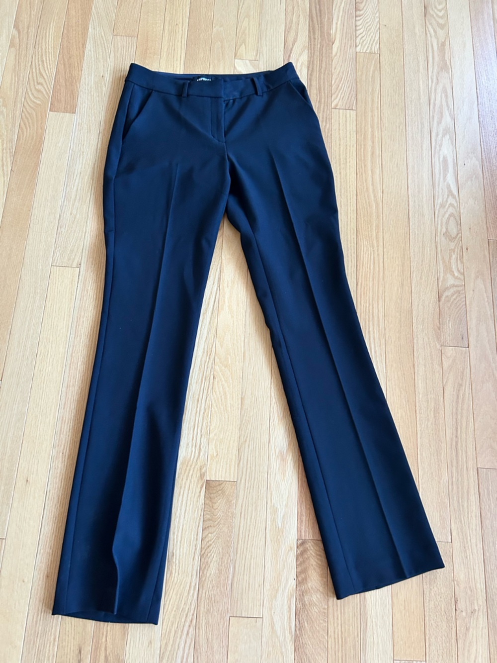 Express Black Tailored Straight-Leg Dress Pants